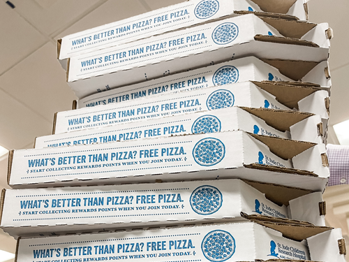 Photo of the pizza boxes