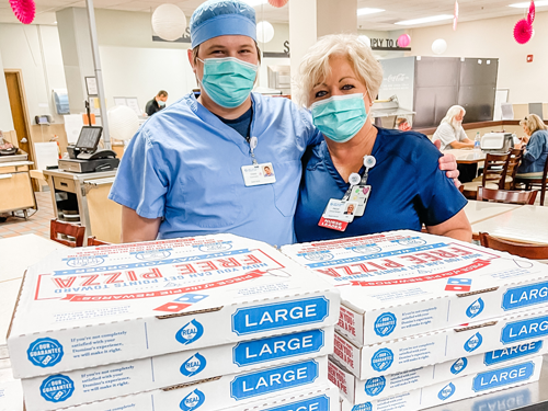 Photo of the firm's legal professional Gulf Coast Regional Medical Center Pizza Day