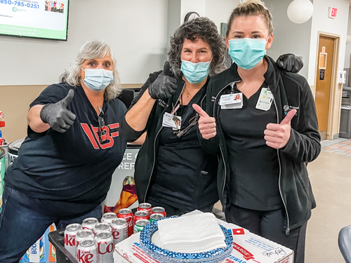 Photo of the firm's legal professional Gulf Coast Regional Medical Center Pizza Day